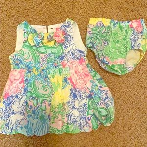 Lilly Pulitzer dress and diaper cover 6-12 months